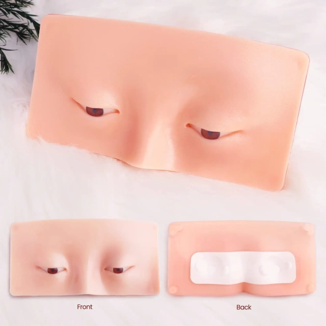 Supplier Eyebrow Make Up beginner Dark Tone or Beige Realistic 3D Silicone Eyes Face Makeup Practice Board