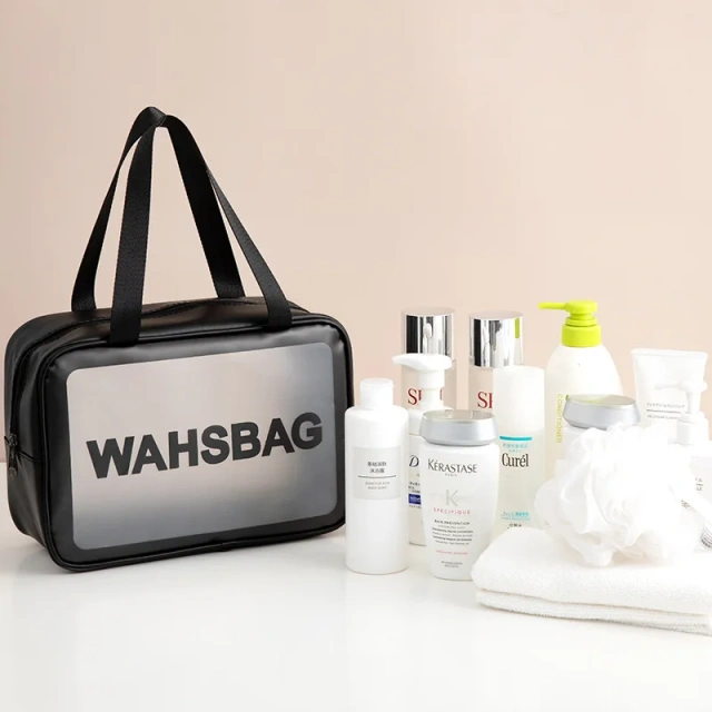 Supplier PU Pink Girl Travel Clear Cosmetic Bags Waterproof Trip Black Toiletry Pouch Kits Women Luxury Beauty Makeup Bag