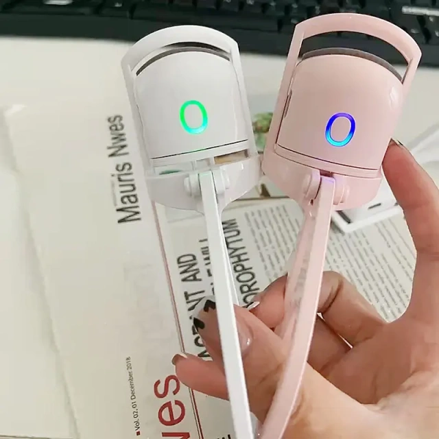 Wholesale Heated Eyelash Curler Mini Portable Electric Heated Eyelash Curler USB Rechargeable Beauty Tool