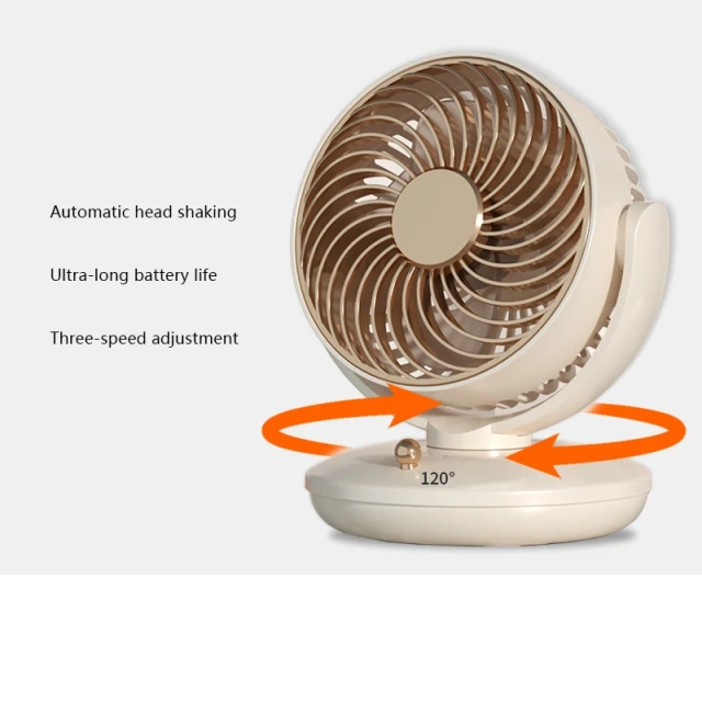 Home Low Noise Turbo Oscillating Mini Desktop Stand Fan Air Circulator Three Speeds Adjustment Circulating Fan