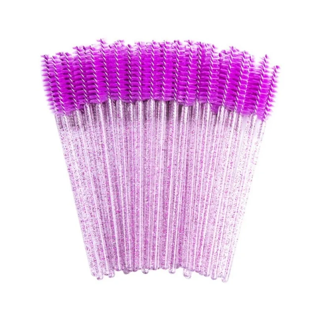 wholesale 50Pcs disposable Crystal Micro Eye Lash Brush Applicator Extension Cleaning lip brush crystal Eyelash micro brush