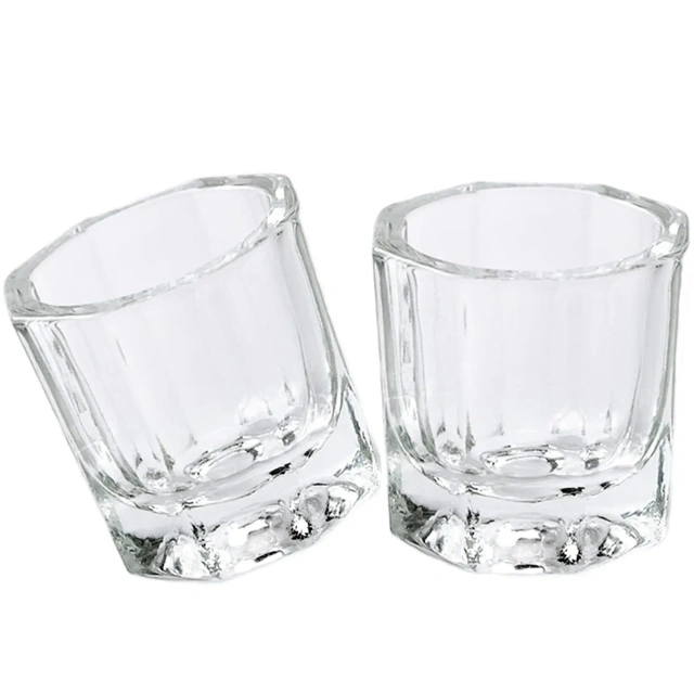 Hot Selling 5 Color Dappen Clear Glass Cutlery Nail Acrylic Liquid Powder Nail Art Glass Jar Crystal Cup Nail Art Supplies