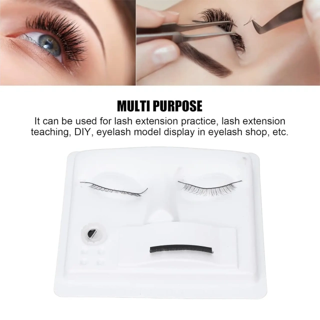 Newest  Eyelash Extension Training Lash Lift Tool Head Model Training Plastic Tray Human Face Practice Tray