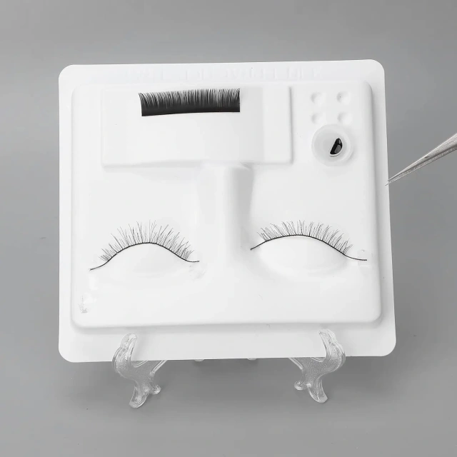 Newest  Eyelash Extension Training Lash Lift Tool Head Model Training Plastic Tray Human Face Practice Tray