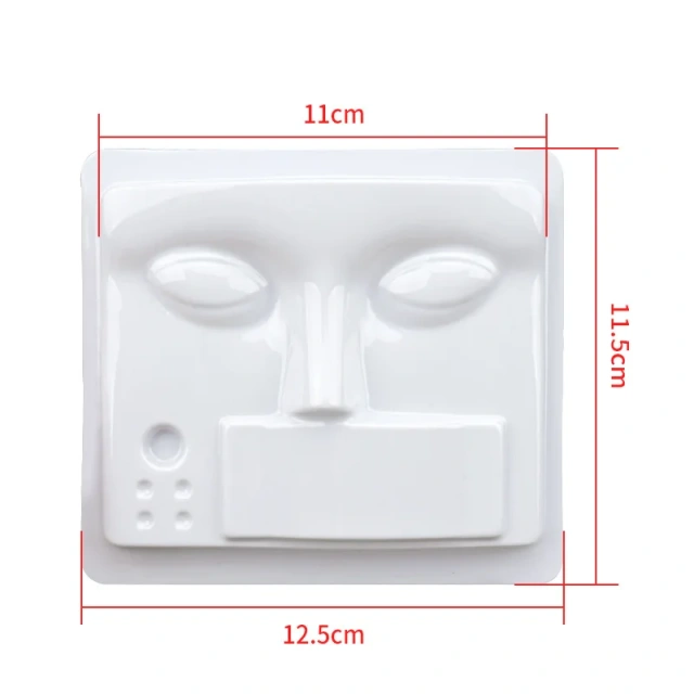 Newest  Eyelash Extension Training Lash Lift Tool Head Model Training Plastic Tray Human Face Practice Tray