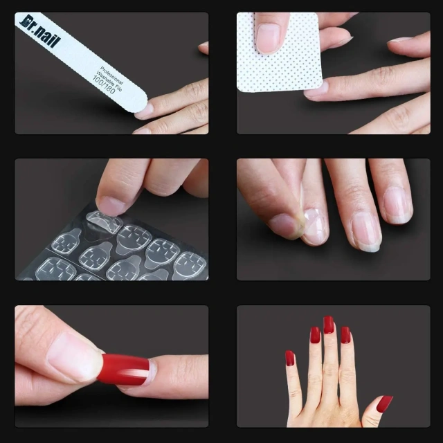 Jelly Gel Glue Nail Sticker Double Sided Nail Glue Stickers Adhesive Transparent Flexible False Nail Tips Adhesive Tabs