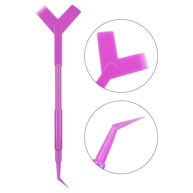 Reusable Plastic Eyelash Perming Stick Tools Clean Y Shape Comb Lash Lifting Curler Applicator Women Makeup Mascara Brush