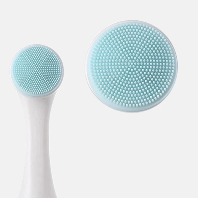 2 in 1 Face Cleansing Brush Silicone Facial Brush Deep Cleaning Pore Cleaner Face Massage Skin Care Waterproof Facial Brush