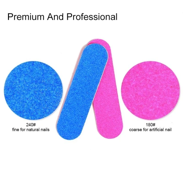 Double Side Nail Files 5cm Mini Wood Sanding Buffer Block Set For Gel Polish Manicure Pedicure Salon NailArt Tool