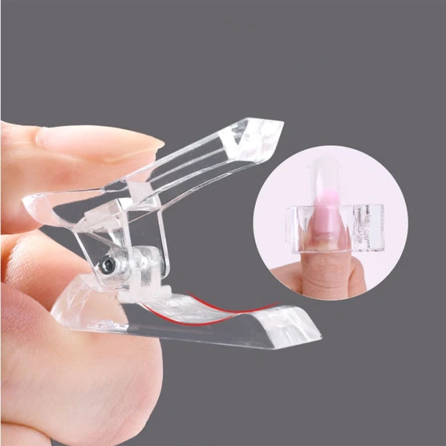 Transparent Gel Quick Building Nail Tips Clips Finger Nail Extension UV LED Plastic Builder Clamps Manicure Nail Art Tools