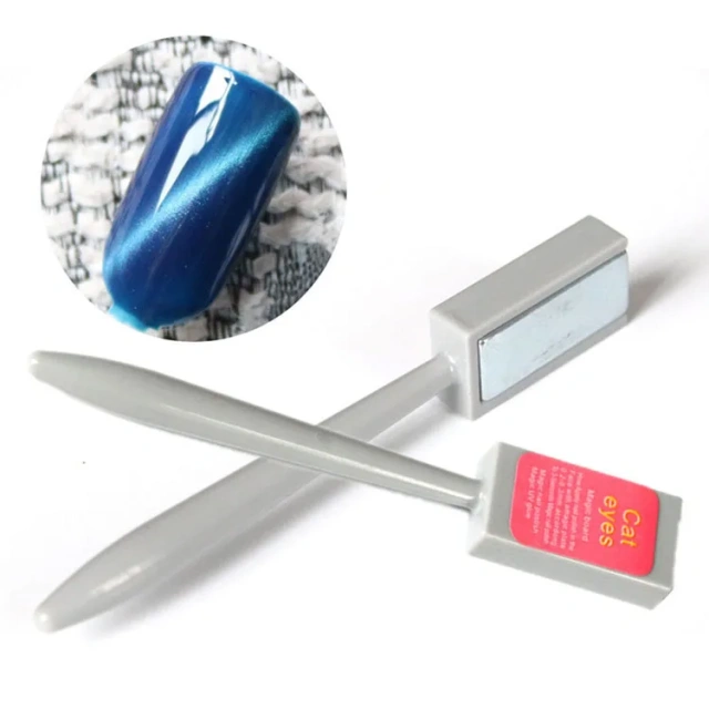 Super Strong 3D Cat Eyes Magnetic Stick Double Head Nail Art Magnet Pen Gel Polish Flower Stripe Pattern DIY Manicure Tool