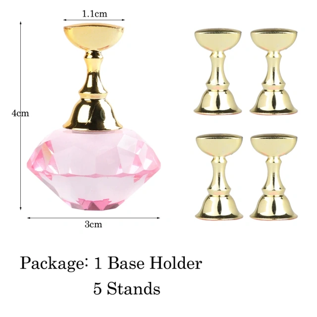 Nail Supplier Manicure Tools Crystal Magnetic Nail Holder Practice Training Display False