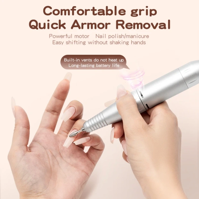 P40 Profesional Nail Tool Portable Electric Nail File Rechargeable 35000rpm Nail Drill