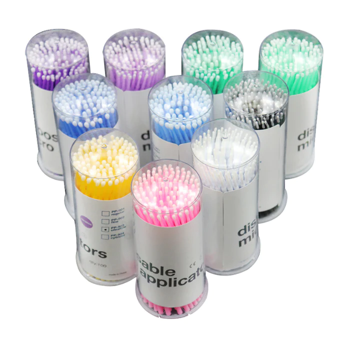 100pcs Disposable Micro Brushes for Eyelash Extensions Accessories