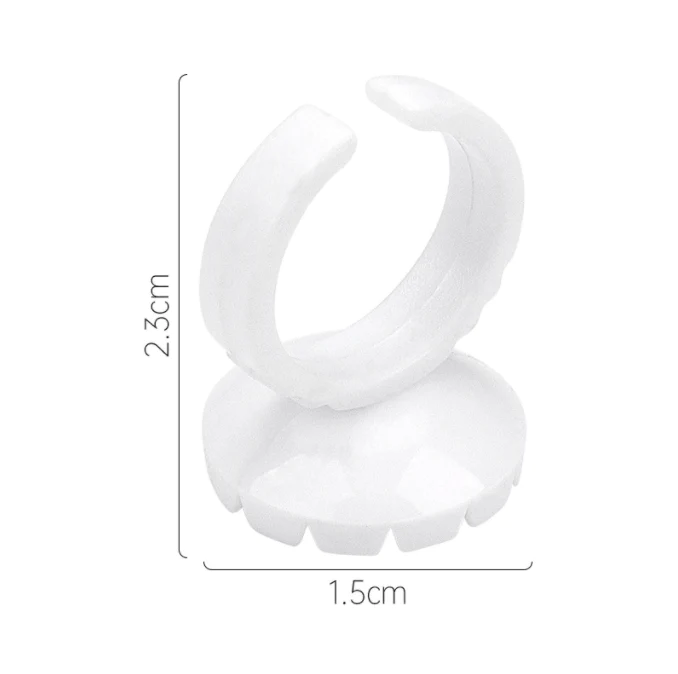100 Pcs Smart Glue Ring Holder Blooming Shaped Glue Cup Accessories