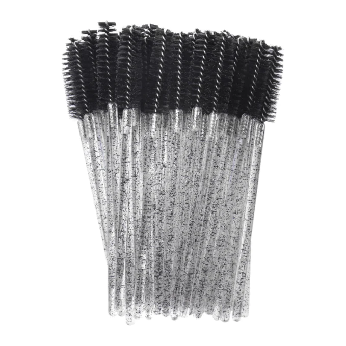 50pcs/lot Crystal Handle EyelashBrushes-Essential Accessories forEyelash extensions