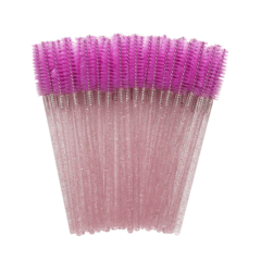 50pcs/lot Crystal Handle EyelashBrushes-Essential Accessories forEyelash extensions