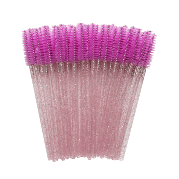 50pcs/lot Crystal Handle EyelashBrushes-Essential Accessories forEyelash extensions