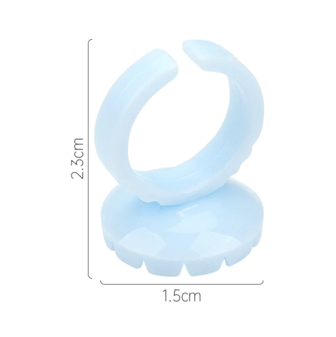 100 Pcs Smart Glue Ring Holder Blooming Shaped Glue Cup Accessories