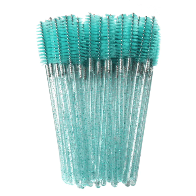 50pcs/lot Crystal Handle EyelashBrushes-Essential Accessories forEyelash extensions