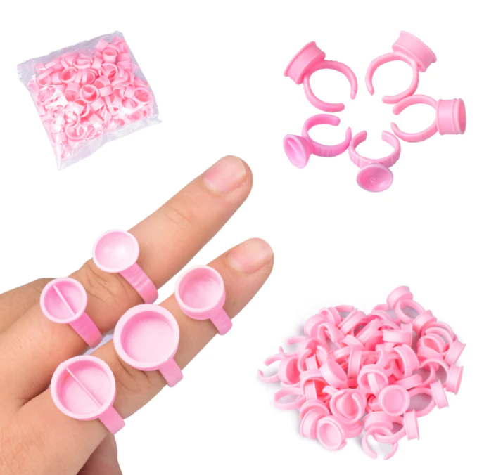 100pcs/bag Glue Ring Holder forEyelash Extensions Accessories