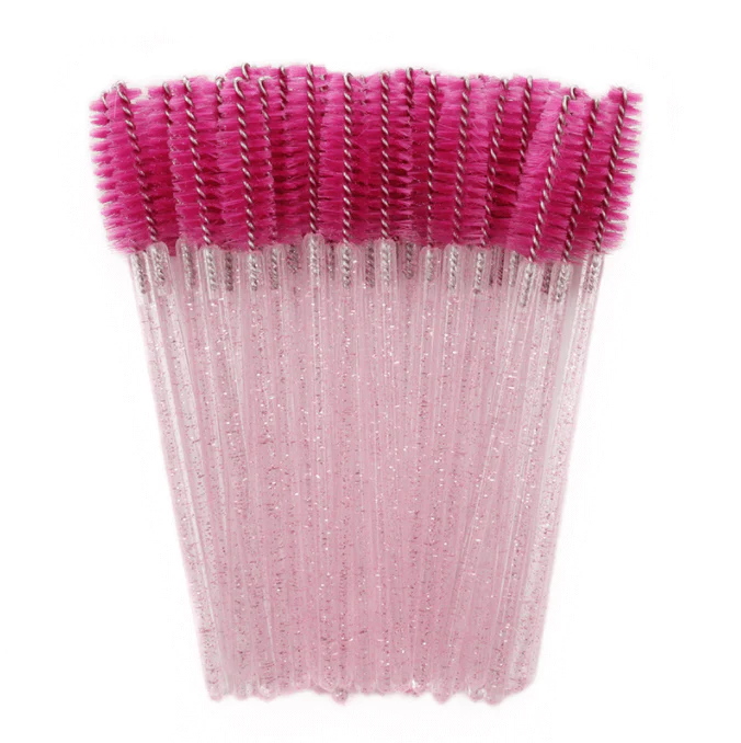 50pcs/lot Crystal Handle EyelashBrushes-Essential Accessories forEyelash extensions