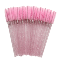 50pcs/lot Crystal Handle EyelashBrushes-Essential Accessories forEyelash extensions