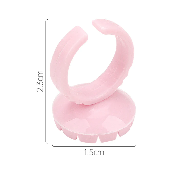 100 Pcs Smart Glue Ring Holder Blooming Shaped Glue Cup Accessories