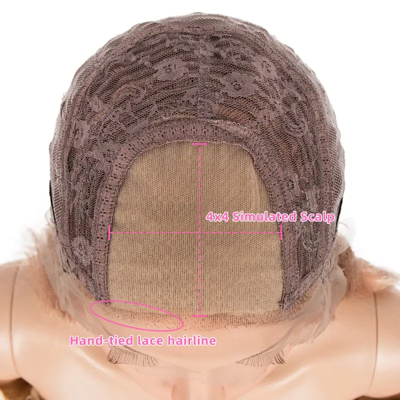 Superbar Human Hair Lace Calp Wigs Wigswith Natural Lace Hairline Body Wave Wig with BabyHair Pink Blonde Color