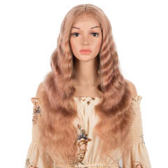 Superbar Human Hair Lace Calp Wigs Wigswith Natural Lace Hairline Body Wave Wig with BabyHair Pink Blonde Color
