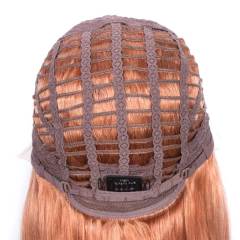 Superbar Orange Bob Wig 12 Inch Human HairPart Lace Wig