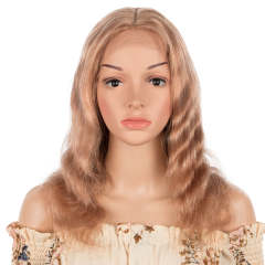 Superbar Human Hair Lace Calp Wigs Wigswith Natural Lace Hairline Body Wave Wig with BabyHair Pink Blonde Color