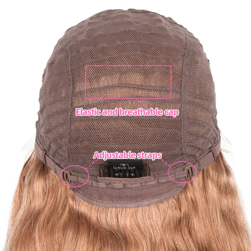 Superbar Human Hair Lace Calp Wigs Wigswith Natural Lace Hairline Body Wave Wig with BabyHair Pink Blonde Color