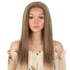 Superbar Human Hair Lace Calp Wigs Wigswith Natural Lace Hairline Straight Wig with Baby HairPiano Brown Blonde Color