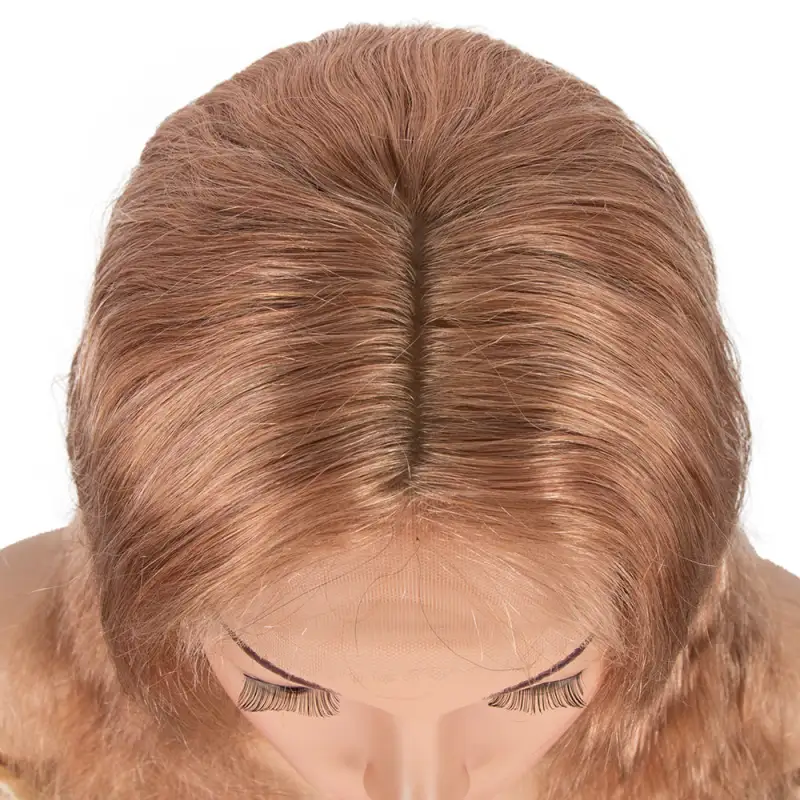 Superbar Human Hair Lace Calp Wigs Wigswith Natural Lace Hairline Body Wave Wig with BabyHair Pink Blonde Color