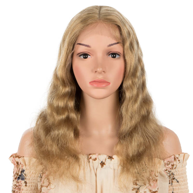 Superbar Human Hair Lace Calp Wigs Wigswith Natural Lace Hairline Body Wave Wig with BabyHair Brown Blonde Color