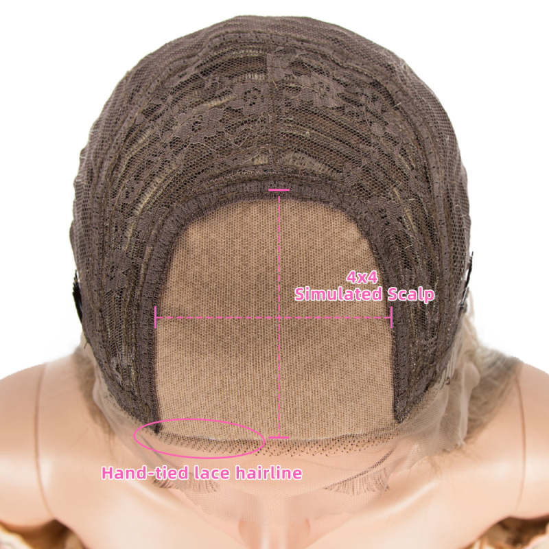 Superbar Human Hair Lace Calp Wigs Wigswith Natural Lace Hairline Straight Wig with Baby HairPiano Brown Color
