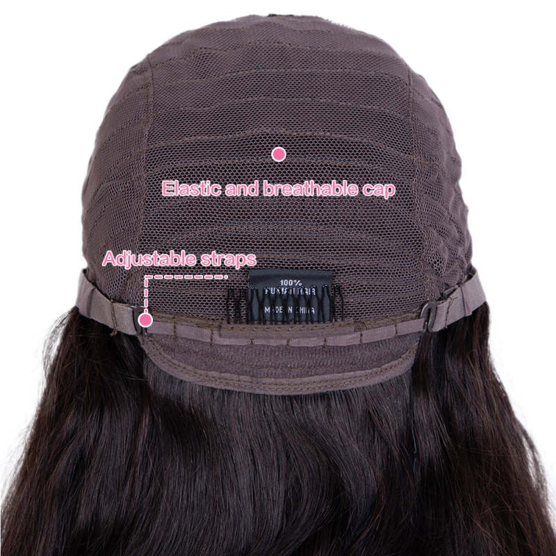 Superbar 100% Hight-quality Virgin Human HairWigs 4x4 Lace Closure Wigs Body Wave Hair Wig 150%Density Wine Red Color