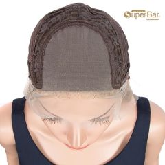 Superbar Gold Blonde Color Straight HumanHair Wigs 4x4 Lace Closure Wigs 150% Density