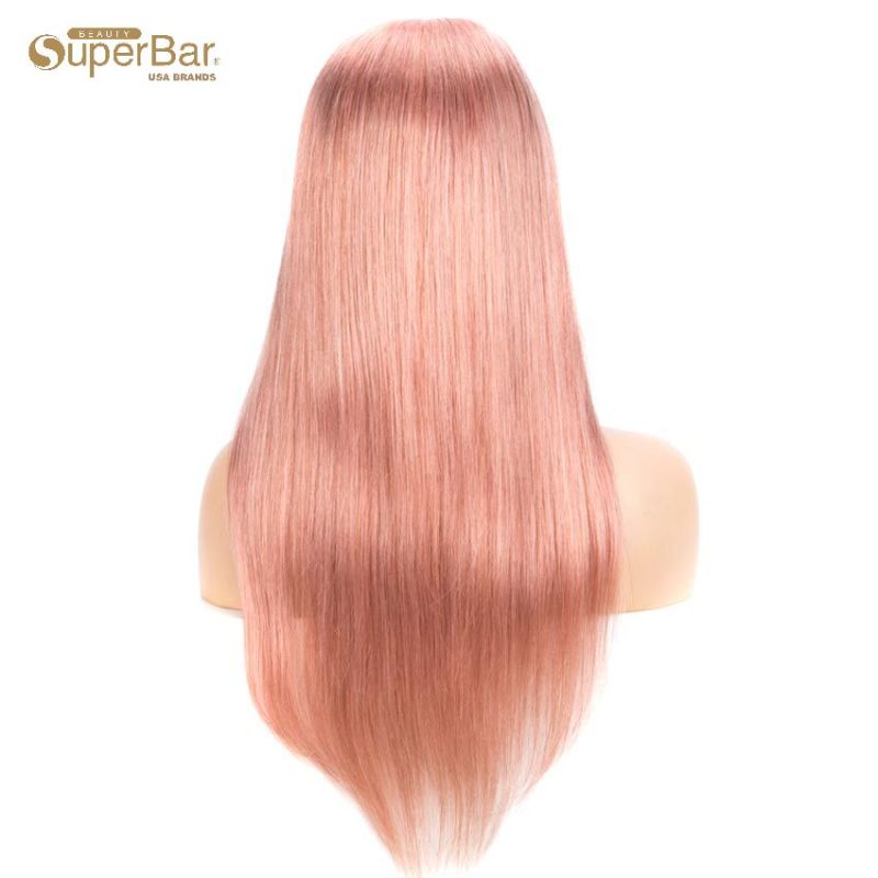 Superbar 4*4 Lace Closure Pink Straight HairWig 150% Density Colored Wigs