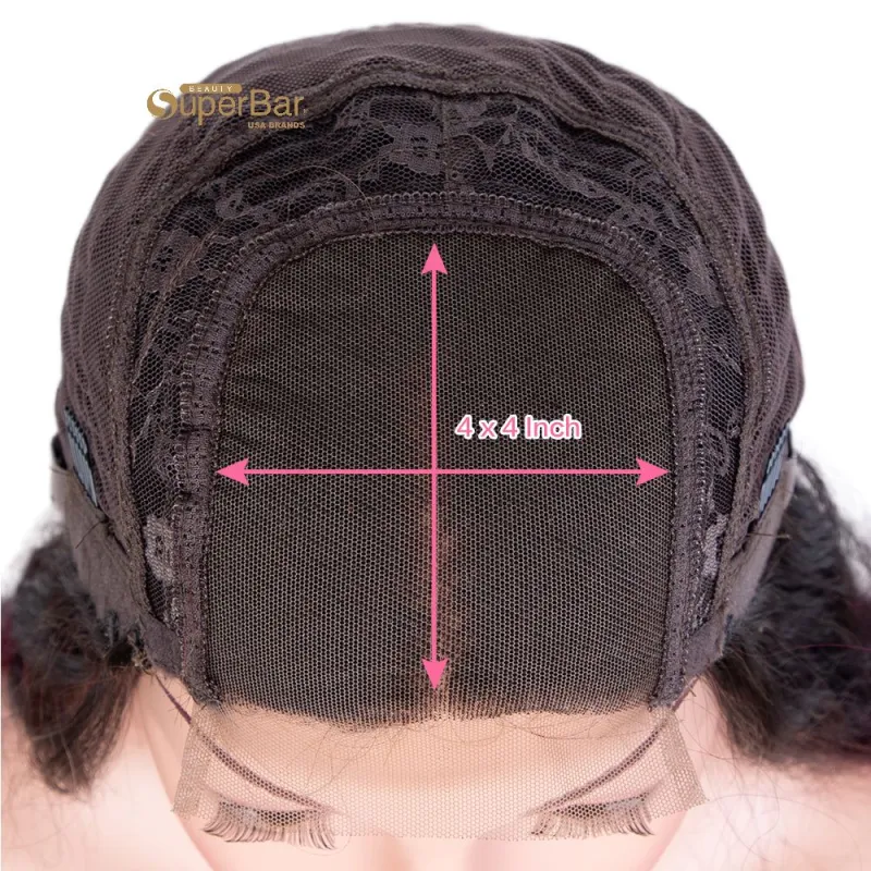 Rebecca Fashion Remy Human Hair Wigs 4x4 LaceFrontal Wigs Body Wave Hair Wig 150% Density NaturalColor