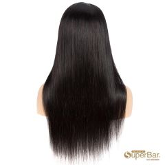 Superbar 4x4 Lace Closure Wigs 100% StraightHuman Hair Wigs For Black Women 150% DensityNatural Black Color