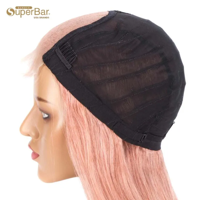 Superbar 4*4 Lace Closure Pink Straight HairWig 150% Density Colored Wigs