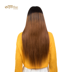 Superbar 100% Hight-quality Virgin Human HairWigs 4x4 Lace Closure Wigs straight Human Hair 150%Density Ombre Brown Color
