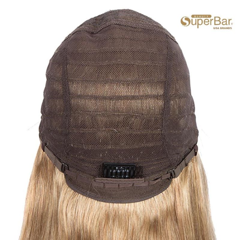 Superbar Gold Blonde Color Straight HumanHair Wigs 4x4 Lace Closure Wigs 150% Density