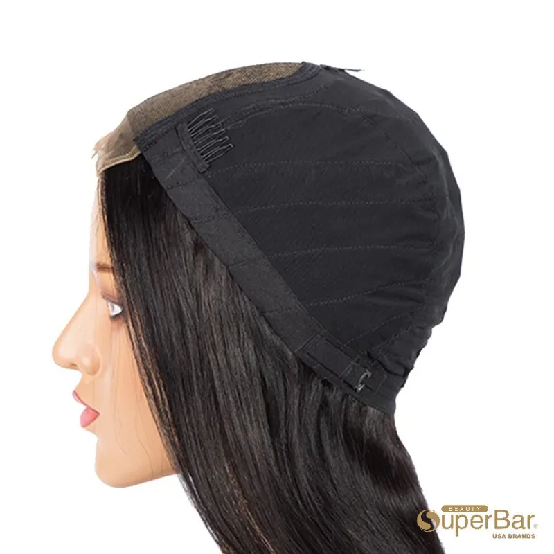 Superbar 4x4 Lace Closure Wigs 100% StraightHuman Hair Wigs For Black Women 150% DensityNatural Black Color