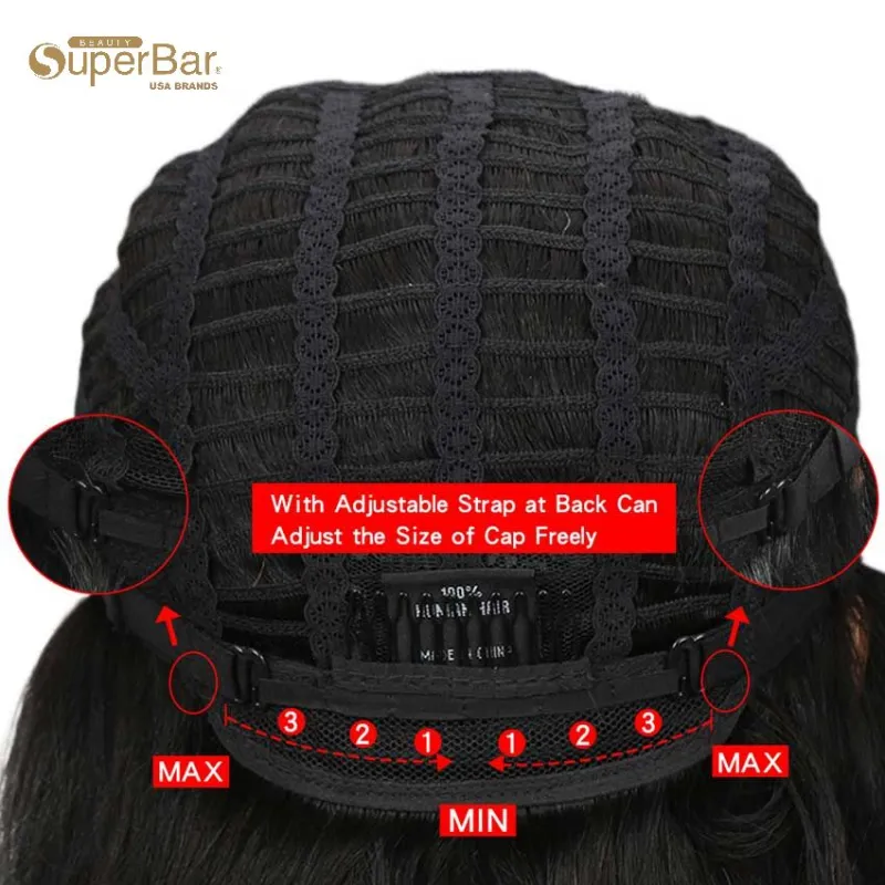 Superbar Straight Lace Part short Bob Wig130% Density 10 Inch 100% Human Hair Wigs