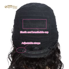 Superbar Short Oxygen Curly Human Hair WigsSide Lace Part Wigs for Black Women Brown Color