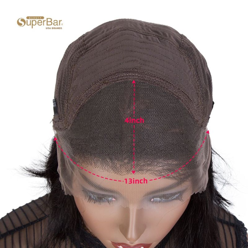 Superbar Short Straight Bob Wigs Human Hair13x4 Lace Front Wigs Pre Plucked with Baby Hair 11Inch