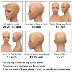 Superbar Short Bob Human Hair Wigs withBangs For Black Women